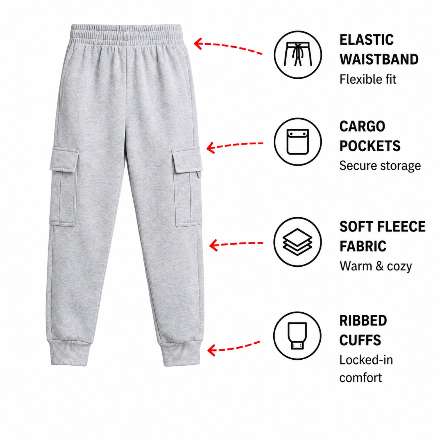 Quad Seven Boys Sweatpants Fleece Jogger 4-Pack photo 5