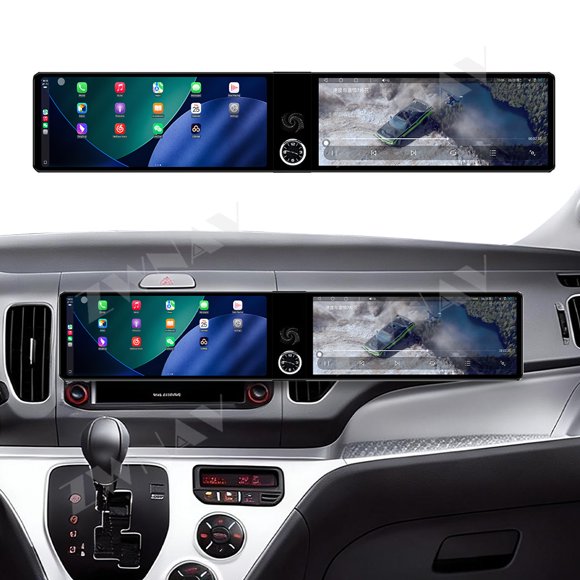 ZWNAV Double Écran de 12,3 Pouces Radio de Voiture pour KIA Ray 2011-2017 Android Navigation GPS Lecteur Vidéo Multimédia Récepteur Stéréo Unité de Tête