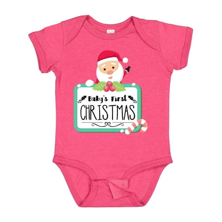 

Inktastic Baby s First Christmas Gift Baby Boy or Baby Girl Bodysuit