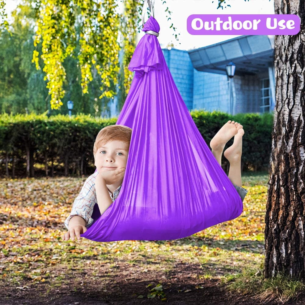 Somnr Kids Sensory Hammock - Therapy Swing for Autism & ADHD, Indoor/Outdoor Use-Purple