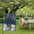 thumbnail image 6 of Thanksgiving Garden Flag 12 x 18 Inches, Fall White Blue Pumpkin Gold Leaf Rustic Navy Blue Weather Proof Outdoor Patio Flags Double Sided Small Garden Decoration for Yard Outside Home, 6 of 9