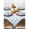 thumbnail image 5 of Contemporary Home Living Buffalo Check Rectangular Cotton Tablecloth - 104" - Baby Bue and White, 5 of 8