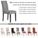 thumbnail image 5 of Chair Covers, 6-Pack, Stretchable, Removable, Washable, Short, Dining Chair Cushion Covers, for Hotels, Dining Rooms, Ceremonies, 5 of 5