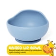 thumbnail image 2 of Bowl for Baby Food by Muqee Peeko in Blue Color with Suction Bottom and Raise Lip, 2 of 9