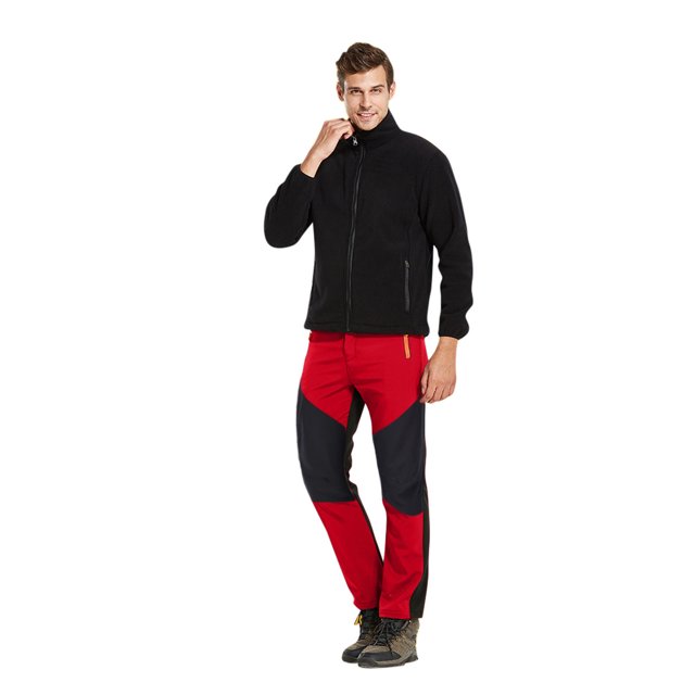 Pantalon d'Assaut Extérieur à Blocs de Couleur en Polaire Épaisse, Coquille Souple, Pantalon de Ski
