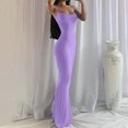 thumbnail image 3 of Womens Elegant Solid Color Slip Maxi Dress Sleeveless Backless Bodycon Dresses Casual Slim Fit Simple Long Dress, 3 of 6