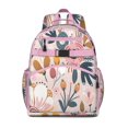 thumbnail image 1 of Abstract Floral Watercolor Student Backpack Spacious Adjustable Shoulder Straps Chest Buckle Water-resistant Lightweight School Backpack for Student and Students, 1 of 5