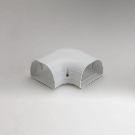 UPC: 0021449840118 | Fortress LK92W 3-1/2 in. 90? Flat Elbow for Ductless Mini Split Cover