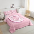 thumbnail image 3 of Manfei Women Monogrammed C 3pcs Queen Comforter Set - Dreamy Princess Bow-Tie Style, 3 of 8