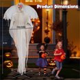 99.6" Halloween Animated Standing Prop, Haunted Angel with Lighted Eyes