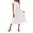 White, variant on biudgviw Midi Dresses for Women Casual Summer Cap Sleeve Pleated Dress Loose Elegant Round Neck Flowy Dress Travel Outfits