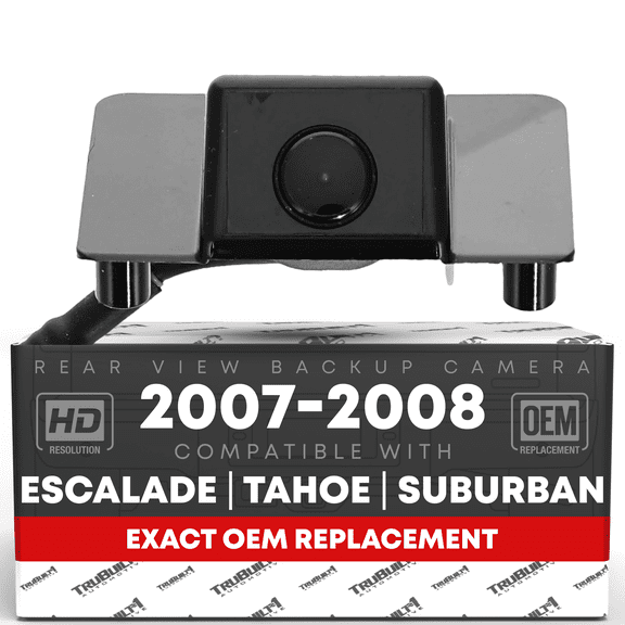 Rear View Backup Camera - Compatible with 2007-2008 Chevrolet Tahoe, 07-08 Suburban 1500, 07-08 Suburban 2500; 2007-2008 GMC Yukon; 07-08 Cadillac Escalade ESV - OEM 15173619, 590-076, GM1960104