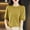 Yellow, variant on ALLLIST Green Cute Summer Tops for Women Solid Elbow-Length Crew Neck T-Shirts Womens Shirts