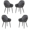 thumbnail image 1 of Fauteuil Ani, noir, rembourré, ensemble de 4, 1 of 5
