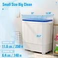 thumbnail image 3 of SOLAURA 16 LBS Portable Washing Machine, Mini Washer and Dryer Combo, Semi-Automatic Twin Tub Washer with Drain Pump for Dorms, Apartments, RVs (Blue), 3 of 9