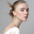 thumbnail image 5 of Pendientes de oro para mujeres y niñas, pendientes de aro con nudo, ligeros, gruesos, modernos, pequeños aros abiertos de oro, joyería de moda, regalos, 5 of 5