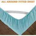 thumbnail image 4 of Elegant Comfort 4 Piece Bed Sheets Full Aqua Texture 1500 Thread Count Polyester, 4 of 5