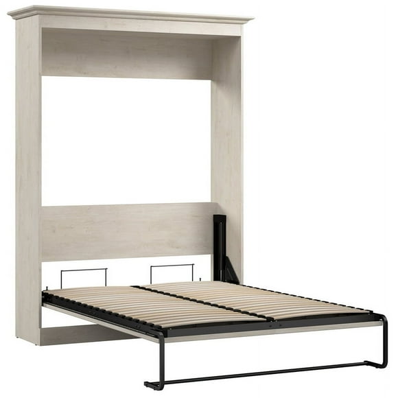 Bestar Lit Escamotable Polyvalent 64"W en Bois Manufacturé Chêne Blanc Lin