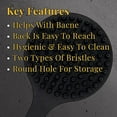 thumbnail image 3 of Pete & Pedro Long Handle Back & Body Shower Scrub Brush for Men & Women, 3 of 7