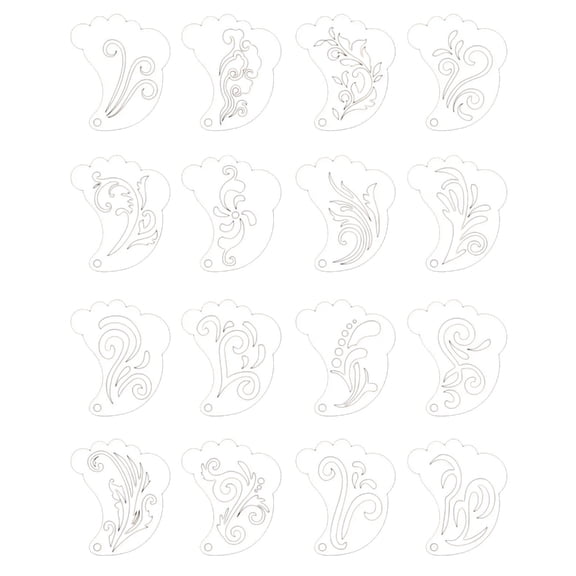 Portable Reusable PET Face Painting Stencils Suitable for Precise Makeup Art and Creative Design in Parties Festival