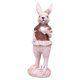 thumbnail image 4 of Miniaturas para decoración Figura de conejo de Pascua Arte de resina Artículo de casa de muñecas de conejo Corazón de plata, 4 of 9