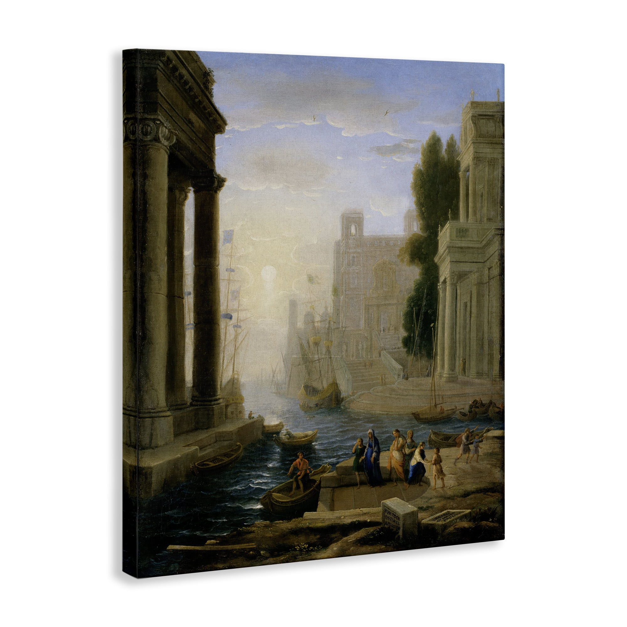 Stupell Industries Classic Claude Landscape Buildings & Architecture Painting Wrapped Canvas Art Print Wall Art, 30 x 40