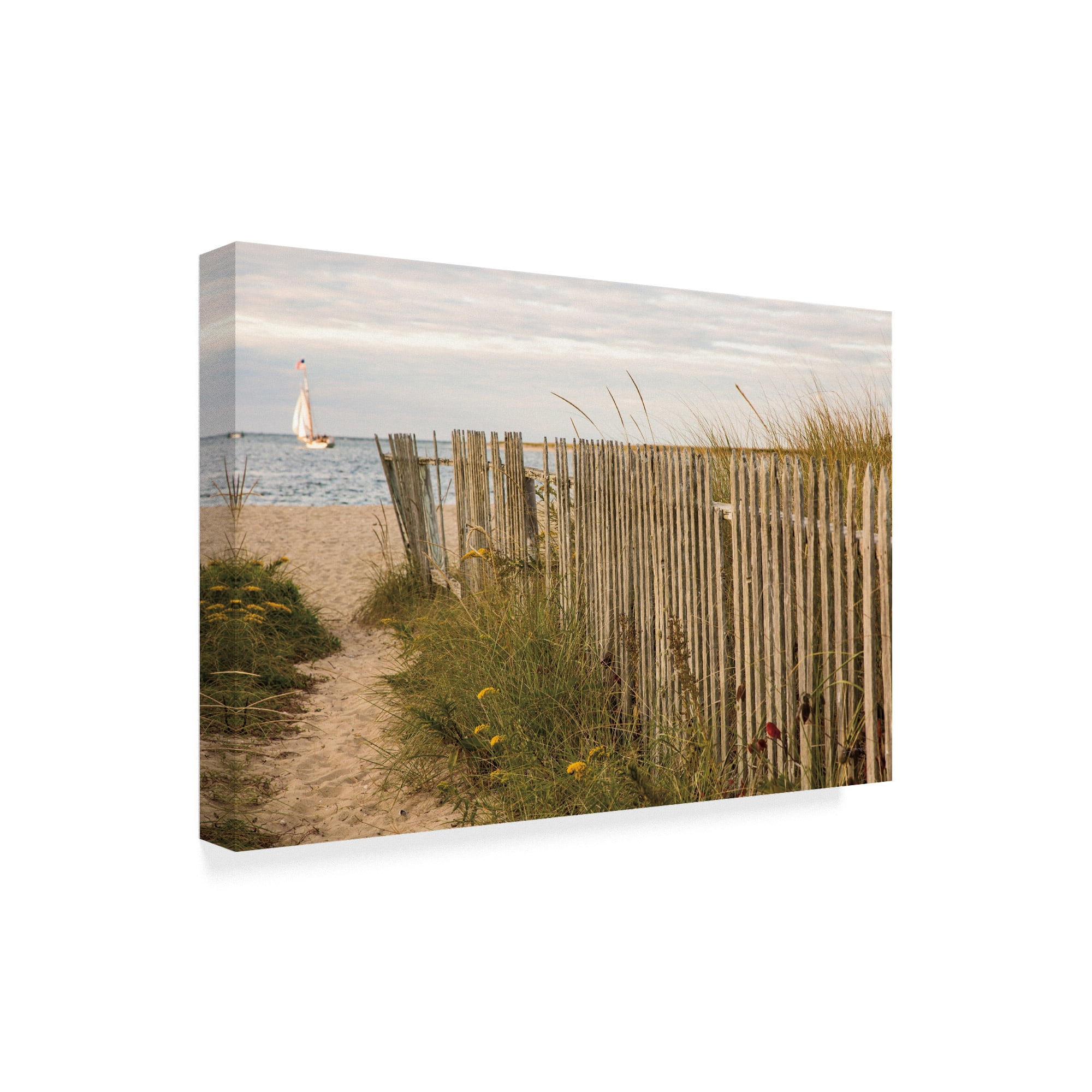 Along the Beach Fence II' Canvas Art by Aledanda