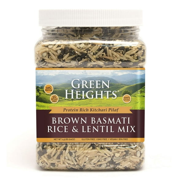 Brown Rice & Black Bean Superfood Mix - 24 Ounce / 680 Grams Jar (15+ Servings) - Proudly Made in America - Healthy Nourishing Essentials by Green Heights