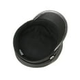 thumbnail image 4 of Novelty Winter Men's Genuine Leather Hat Male Flat Top Badge Locomotive Retro Caps Students Punk Cortical Chain Gorra ,Soft Touch, 4 of 4