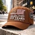 thumbnail image 2 of WUANDIXFA Baseball Cap Men 250 Anniversary USA Hat 250 Year American Anniversary Hat Embroidery Patriotic Adjustable Baseball Cap Khaki,One Size, 2 of 4