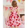 thumbnail image 4 of Arshiner Toddler Dress Girls Summer Ruffle Sleeve Backless Dresses Casual Sundress with Pockets, 4 of 6