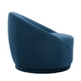 thumbnail image 3 of Velvet Swivel Chair Set of 2 Living Room Modern Swivel Barrel Chair Indoor Chair, Comfy Round Swivel Accent Armchair, Blue, 3 of 7
