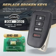 Smart Key Proximity Remote Fob for Lexus IS250 IS300 IS350 2016 - 2020 HYQ14FBA