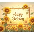 thumbnail image 3 of Sunflower Decor Happy Birthday Banner Decorative Design for Birthday Party Outdoor Party Celebration, 3 of 7