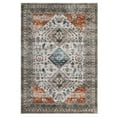 thumbnail image 2 of Garvee 5'x7' Vintage Distressed Area Rug Indoor Stain-Resistant Non-Slip Washable Floor Mat Boho Tribal Foldable Accent Rug for Dining Room Home Office, Taupe, 2 of 8