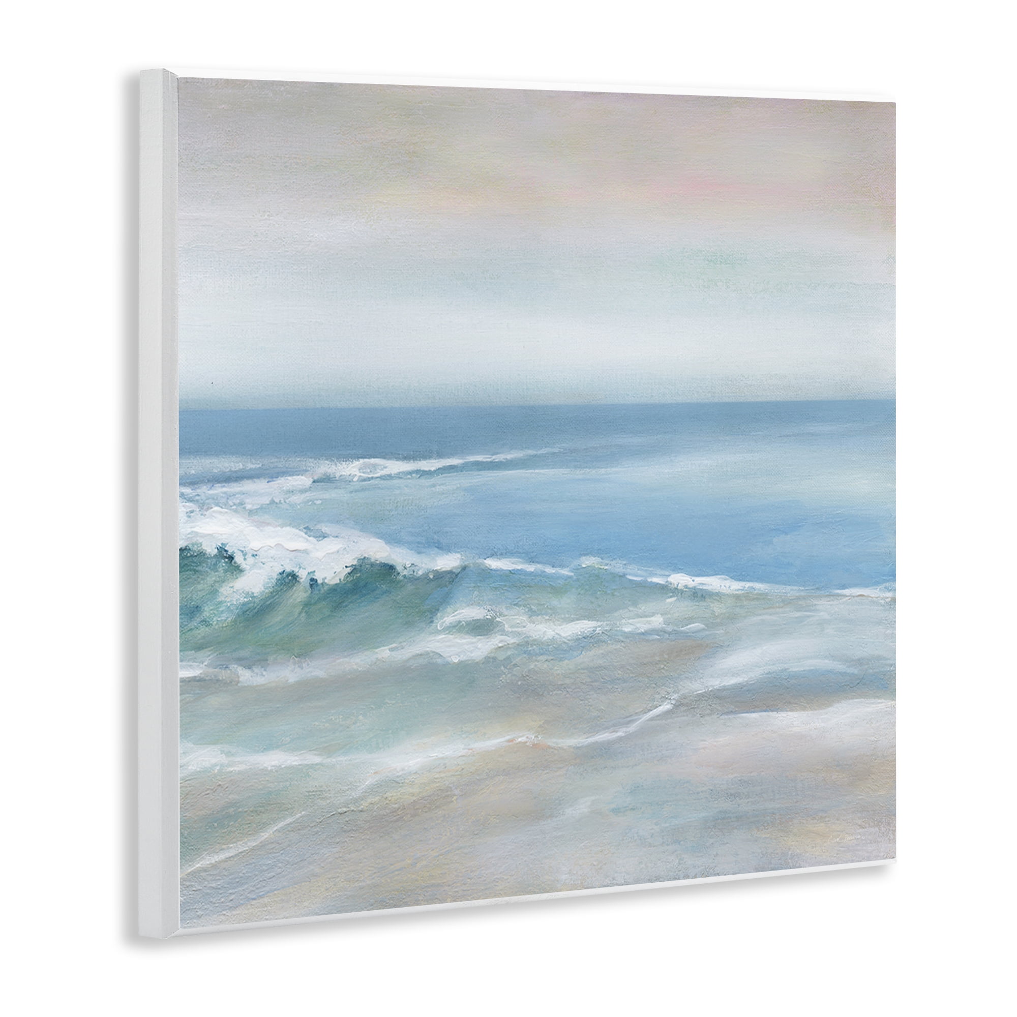 Stupell Industries Cresting Waves Near Shore Nautical & Beach Painting Unframed Art Print Wall Art, 12 x 12
