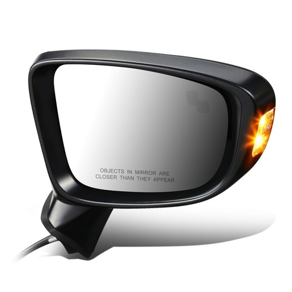 DNA Motoring Powered Heated Turn Signal BSD Right Side Mirror for 2014-2016 Mazda 6, Passenger