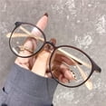 thumbnail image 3 of Retro Round Frame Anti-blue Light Glasses Women Men Ultra-light Computer Blocking Glasses TR-90 Lens Leg Fashion Optical Spectacle, 3 of 4