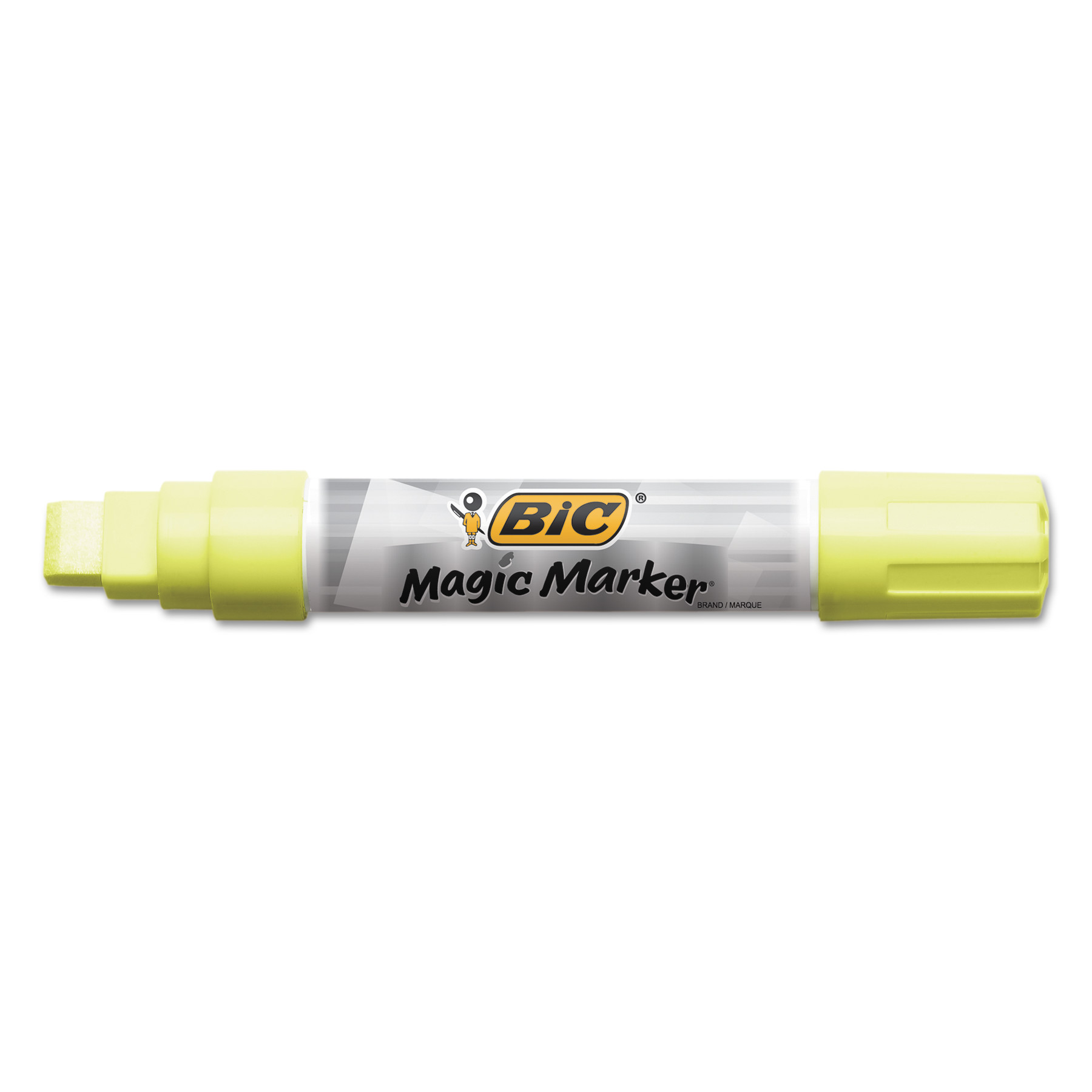 BIC Window Marker, Jumbo Chisel, Yellow