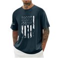 thumbnail image 4 of Camisas de Manga Larga para Hombres Imprimir Casual Cuello Redondo Blusa de Manga Corta, Camisas de Lino para Hombres, 4 of 7