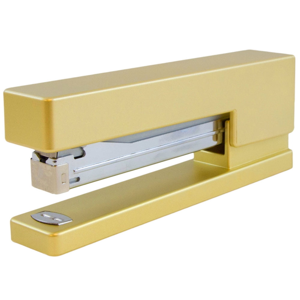 JAM Colorful Stapler, 6 x 2.5 x 1.125, Gold, 1/Pack