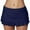 Dark Blue, variant on Women's High Waist Swim Skirt - Built-in Shorts, Polyester Spandex, Elastic Waist, Split Design, Casual Beachwear for Water Activities