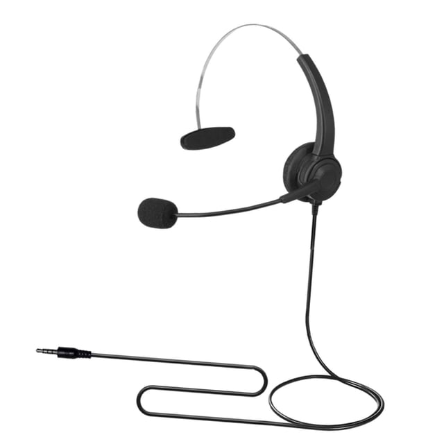 Auriculares de teléfono con cable y micrófono con cancelación de ruido, ajustables y cómodos, para negocios, para teléfonos de escritorio de oficina y Teléfono portátil