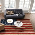 thumbnail image 4 of Area Rugs Indoor Non-Slip Rectangle Rug 4x6 Ft Independence Day Wooden Abstract American Flag Rug Rubber Backing Floor Mats Non Shedding Home Decor Carpet for Entryway Living Room, 4 of 8