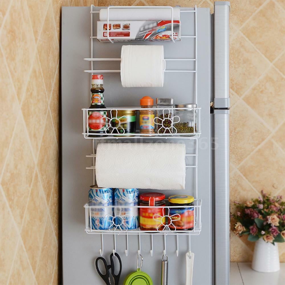 Kitchen Supplies Multilayer Refrigerator Side Shelf Holder with