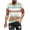 Beige, variant on ZCFZJW Big and Tall Regular Fit Workout T-Shirts for Men Trendy Summer Short Sleeve Striped Color Block Print Crew Neck Basic Tees Shirt Tops Khaki XL