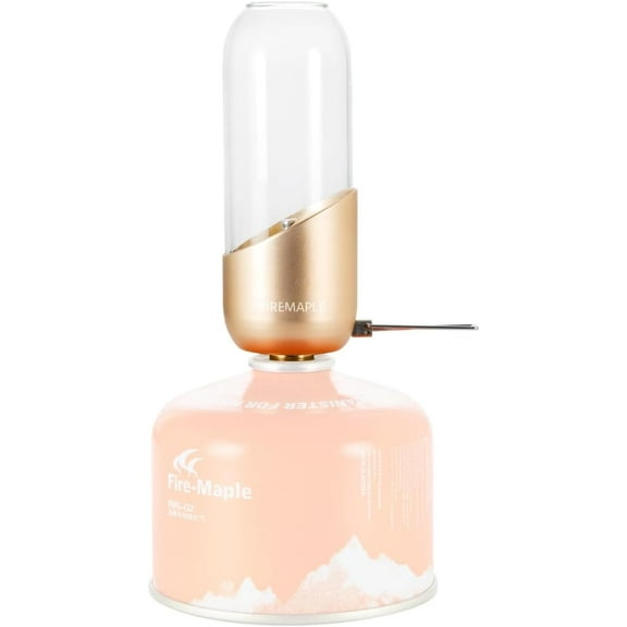 Orange Camping Lantern Glass, Steel & Aluminum | Propane or Isobutane Fuel Canister Beautiful Lights | NO Mantles Needed | Propane Lanterns for Camping, Emergency Essential