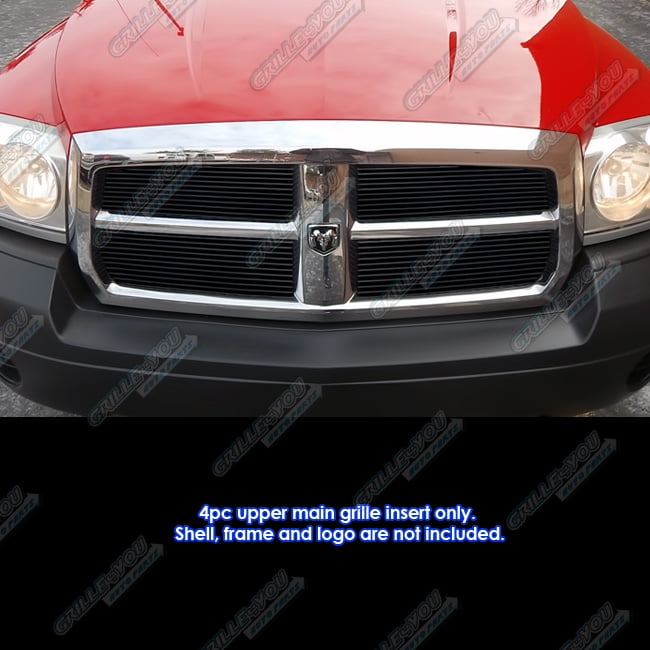 Fits 20052007 Dodge Dakota Black Billet Grille Grill Insert