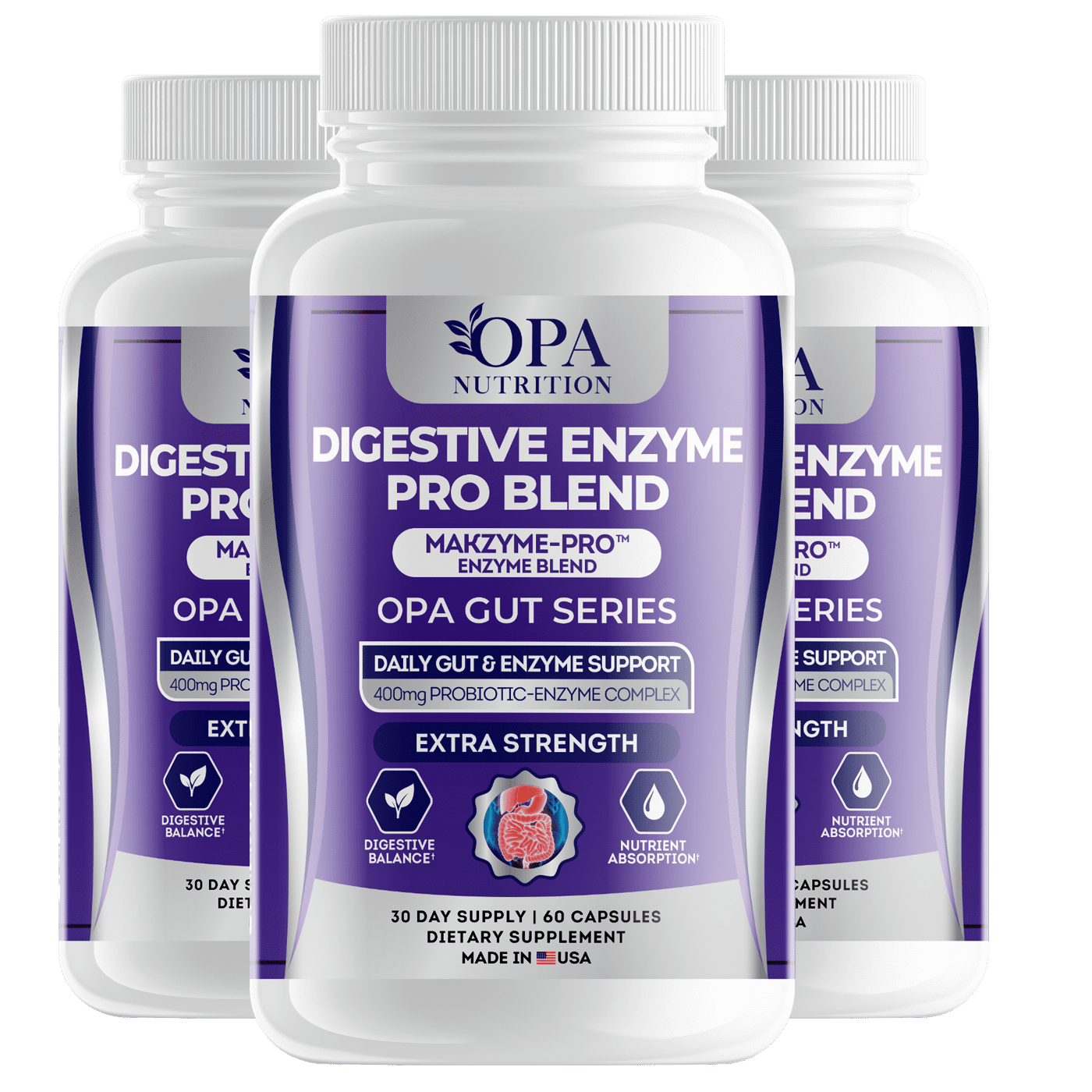 OPA Enzymes Prebiotic Probiotics For Men And Women - 60 Ct