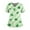 18# Green, variant on Women's Holiday Scrub Top - Cute St. Patrick's Day Shamrock Print V-Neck Short Sleeve Nurse Uniform Green XXL